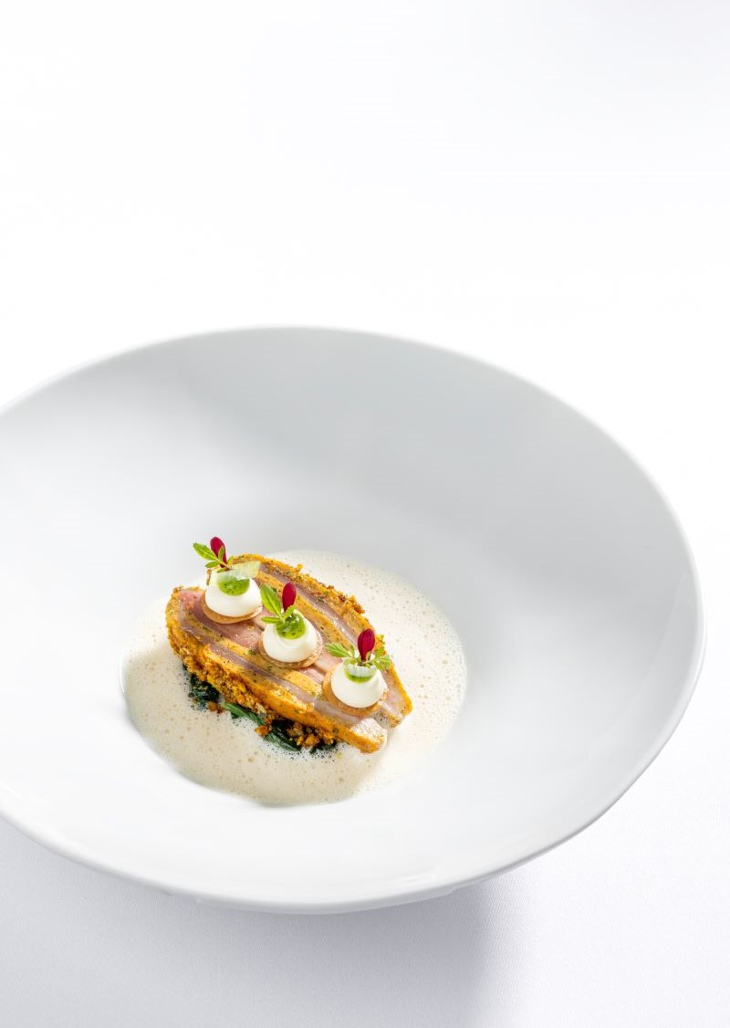 Orientalische Wachtel / Minzspinat / Aubergine / Rosinensauce; Süße und Würze werden hier eindrucksvoll miteinander verbunden. © Kirchgasser Photography/Lakeside