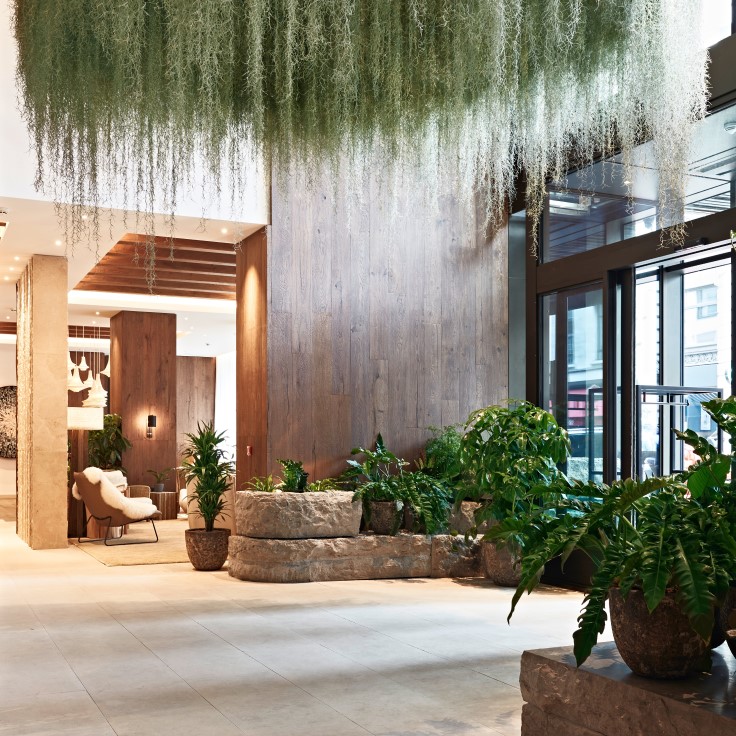 London's 1 Hotel Mayfair exhibits clean-lined Scandinavian designs warmed by living greenery and organic textures (© 1 Hotel Mayfair)