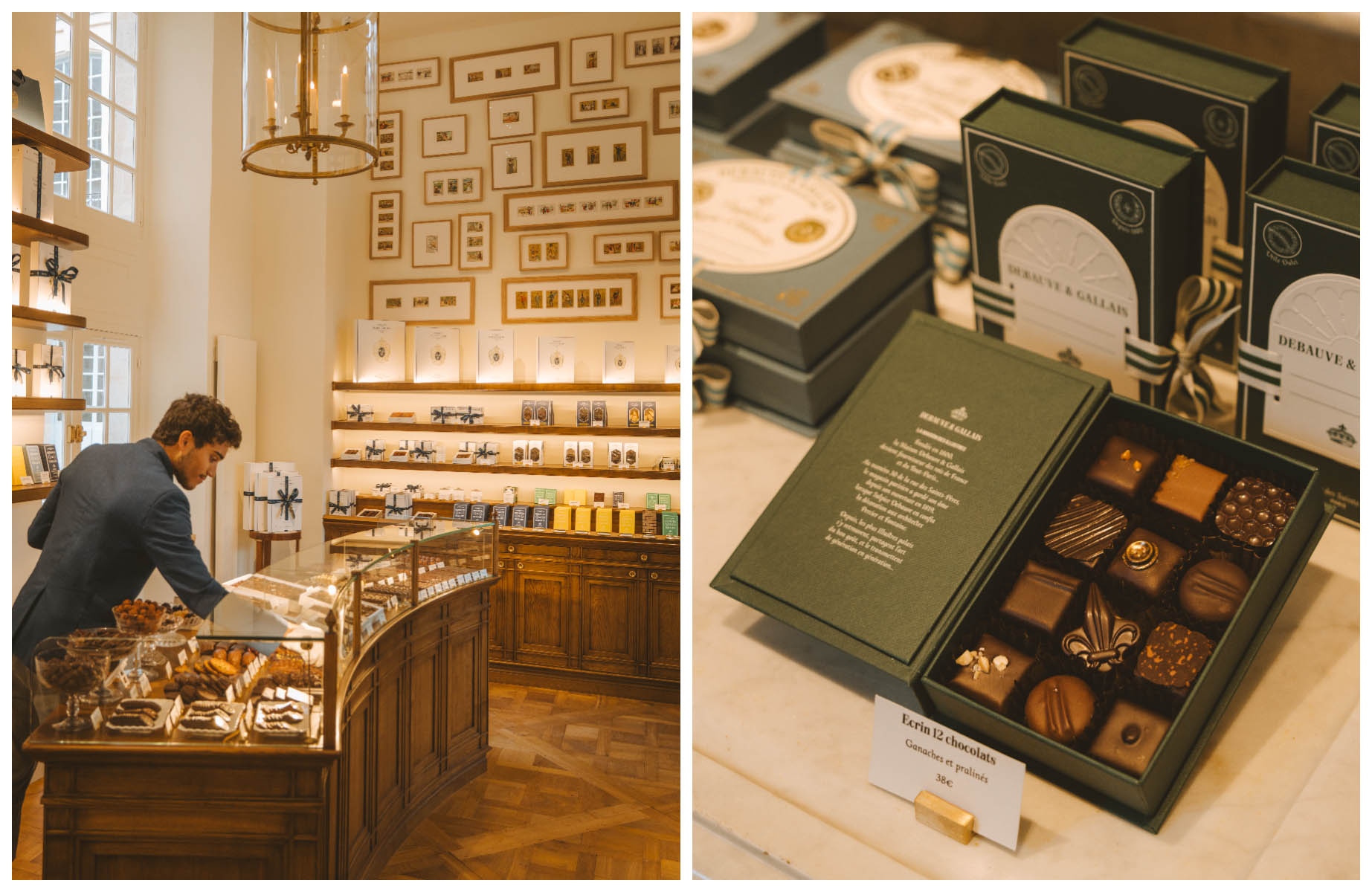 Inside the centuries-old chocolate brand Debauve & Gallais' recent Place des Vosges offshot. © Joann Pai/The MICHELIN Guide