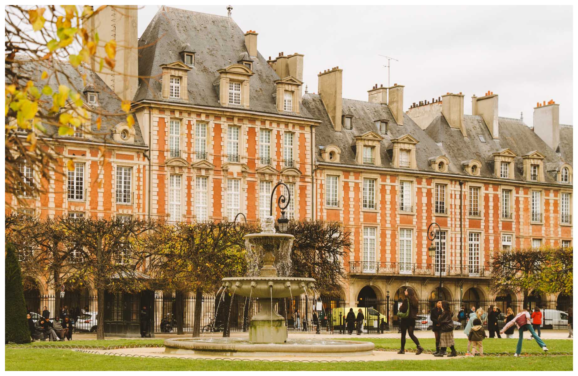One of Paris' most scenic squares, Place des Vosges is a must-visit when in the Marais. © Joann Pai/The MICHELIN Guide