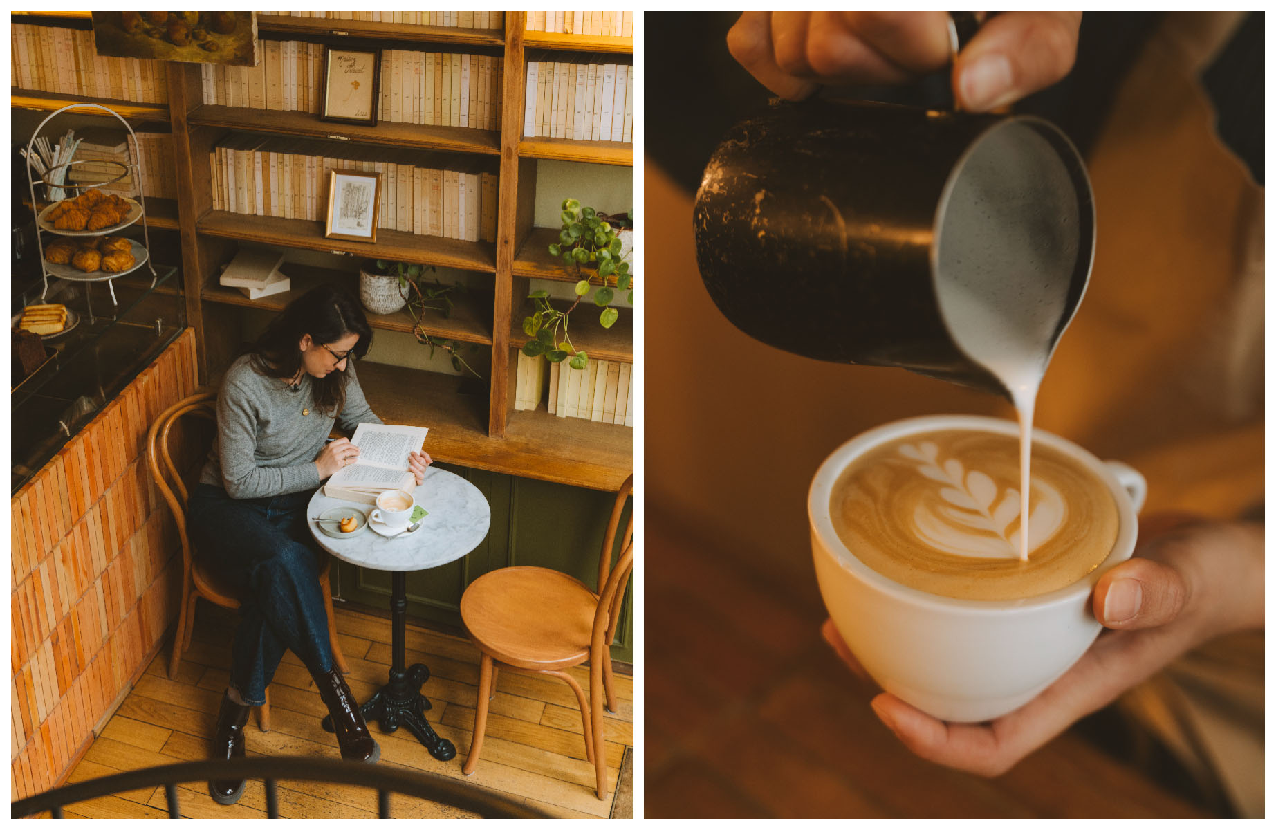 Inside the literary café Maison Fleuret in Saint-Germain-des-Prés, Paris. © Joann Pai/The MICHELIN Guide