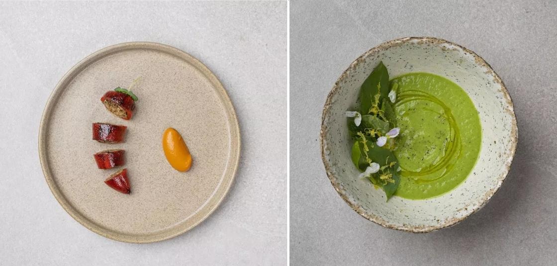 Artful vegan dishes featuring seasonal ingredients at Légume. © Légume