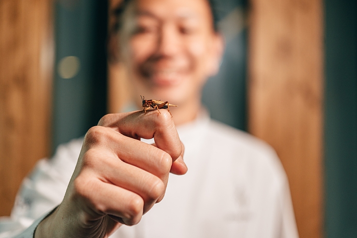 The future of food is (literally) in your hand. (© Anuwat Senivansa Na Ayudhya/The MICHELIN Guide Thailand)