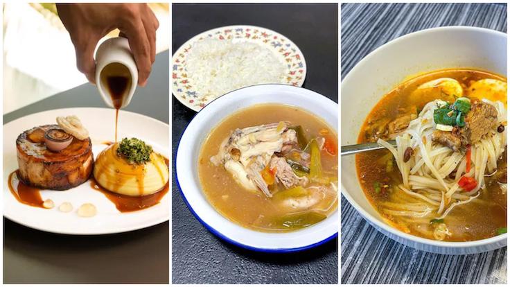 좌에서 우로: 세부 시티의 빕구르망 레스토랑, 더 피그 앤 팜(©Noel Fernandez/The Pig & Palm), 에스멘(©MICHELIN) 그리고 파레스 바초이 푸드 하우스(©MICHELIN)