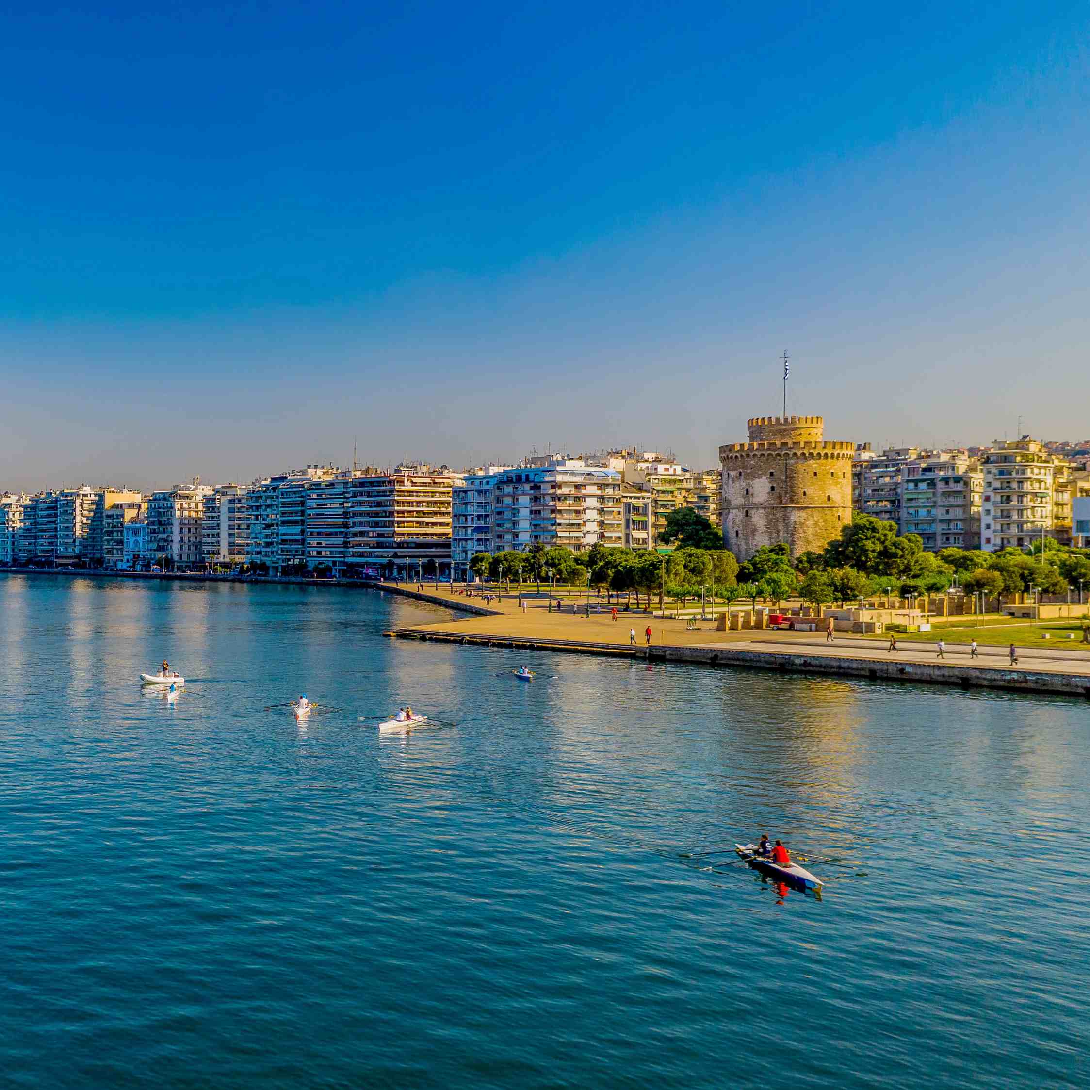 The view of Thessaloniki from the Aegean Sea reveals the city’s blend of past and present. © Greek National Tourism Organization
