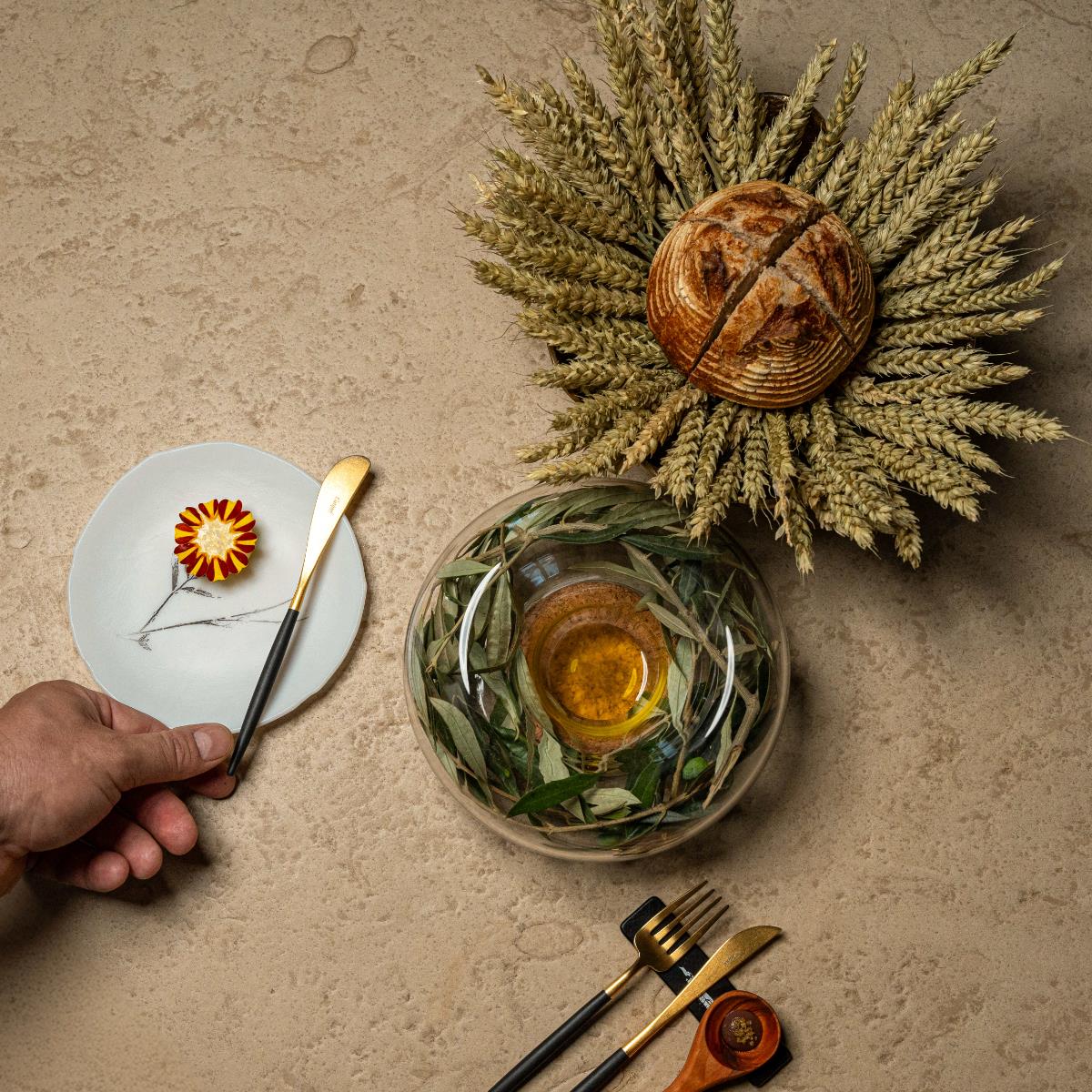 The creative cuisine of Makris Athens explores ingredients sourced from its own farm and from trusted local producers. © Kostantinos Kosmidis/Makris Athens