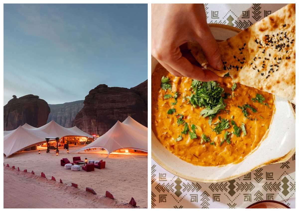 Saudi Arabia is one of the most surprising destinations for 2026 thanks to its budding food scene and natural wonders like its desert areas. © Caravan by Habitas AlUla, Mirzam in Riyadh