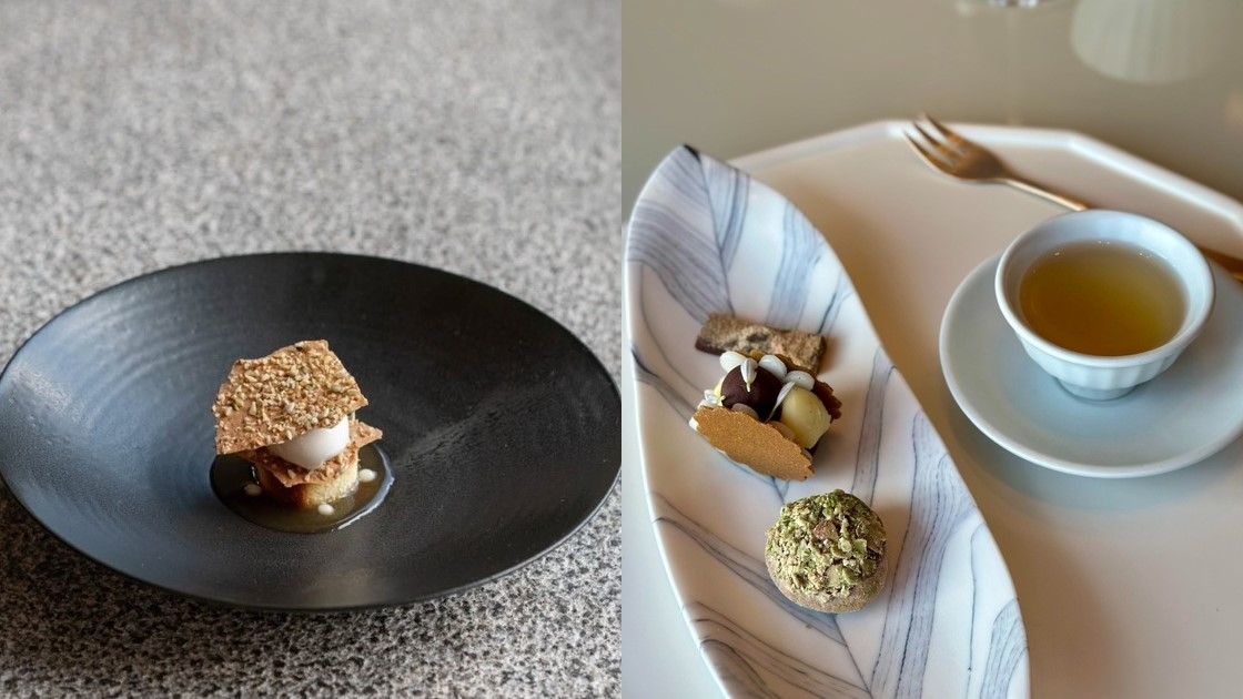 Hotteok, a classic street snack, receives the MICHELIN treatment at Mingles, left, and Bicena. © Mingles; Lee Hyo-won