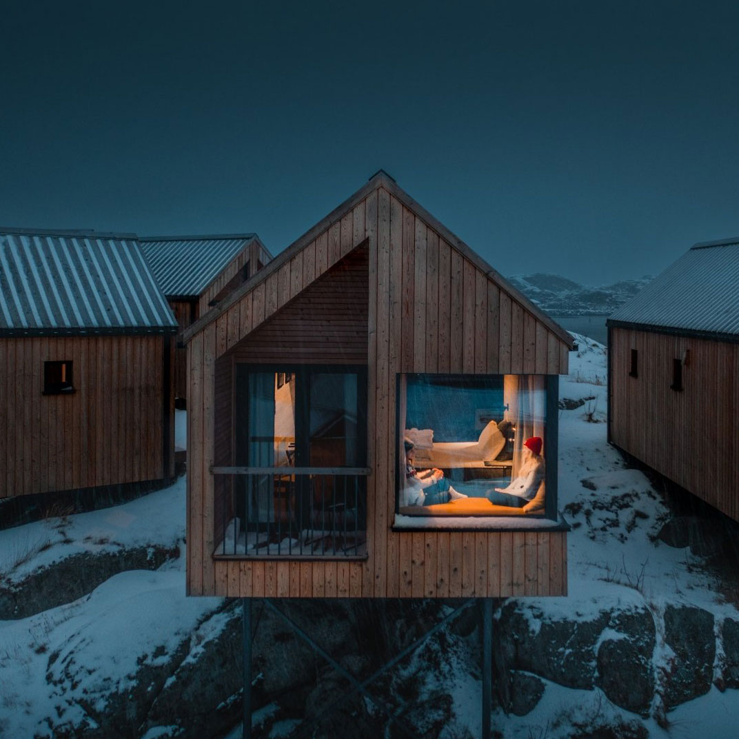Hattvika Lodge is one of the great locations in Scandinavia for observing the northern lights. © Hattvika Lodge