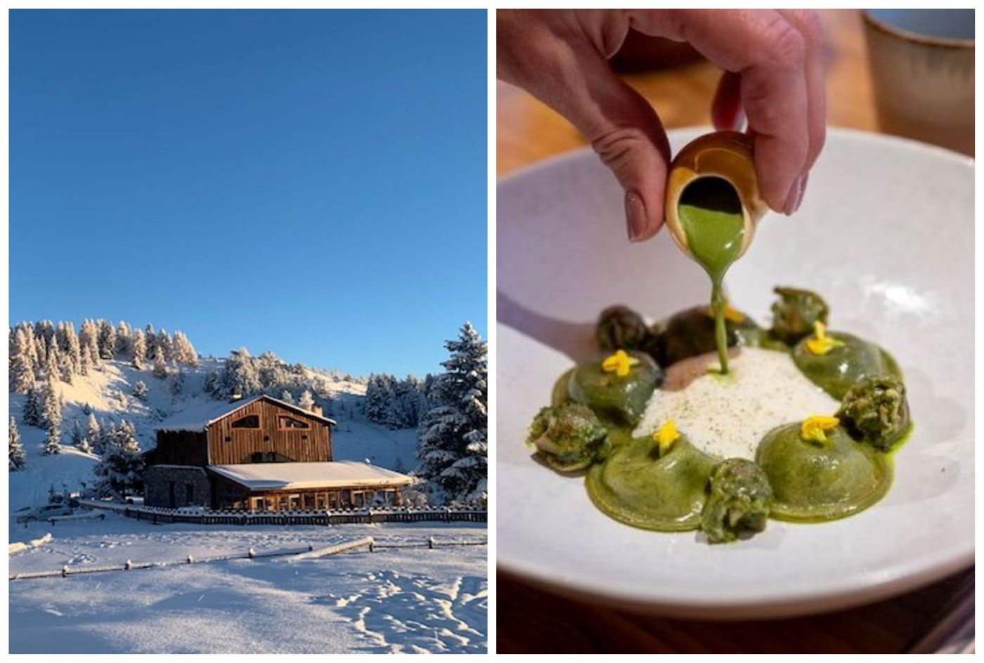 Christophe and Pauline Billau head up Auberge Quintessence, a small stone inn in the mountain village on the pine-covered slopes above the Tinée Valley.  © Auberge Quintessence
