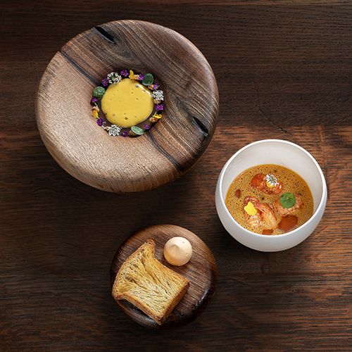 Crayfish tail tartare from Les Morainières. © Pascal Etienne Lattes/Thuries Magazine/Les Morainières