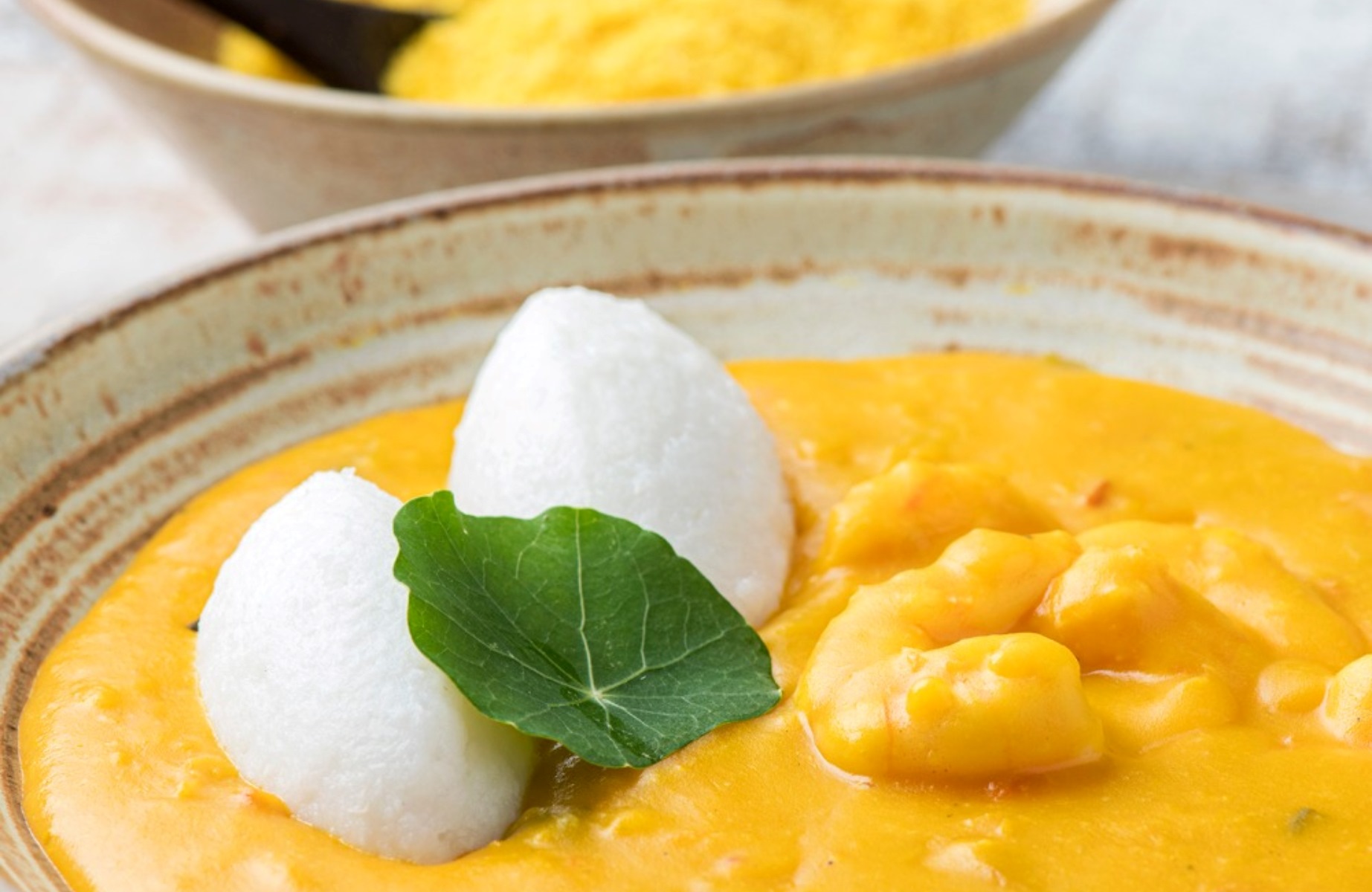 Shrimp bobó from Mara Salles' Tordesilhas, which champions Brazilian flavors. © Iara Venanzi/Tordesilhas.