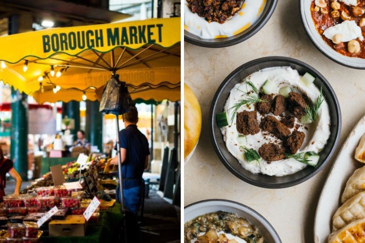 Borough Market is a hotbed of international flavours, including MICHELIN-Starred Greek dishes. © coldsnowstorm/iStock, Gilles Draps/OMA