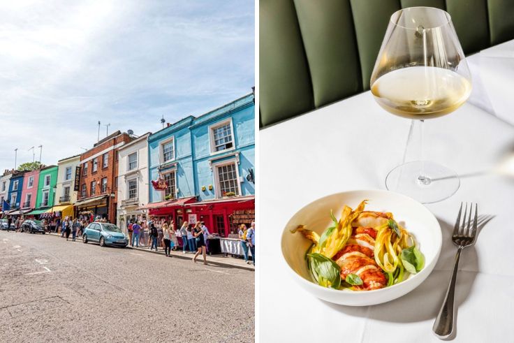 Notting Hill is known for colourful houses and zeitgeisty restaurants like Dorian. © krblokhin/iStock, Dorian