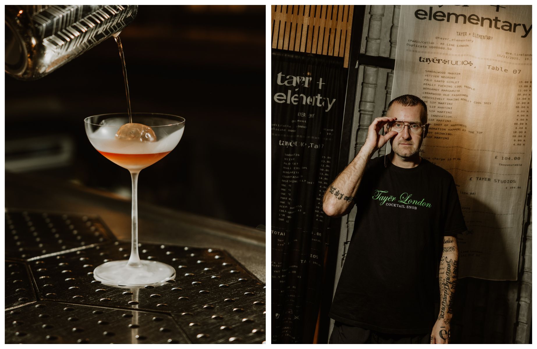 Cocktail wizard Alex Kratena with one of his inventions at Tayer + Elementary. © Joanna Yee/The MICHELIN Guide