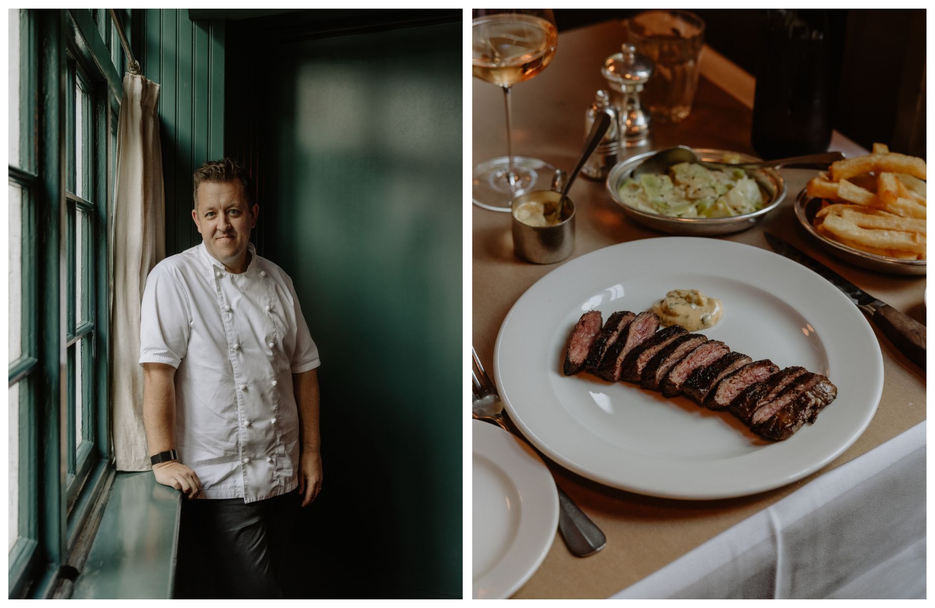 Ashley Palmer-Watts, the man behind The Devonshire's food, with a typically pared-back dish. © Joanna Yee/The MICHELIN Guide