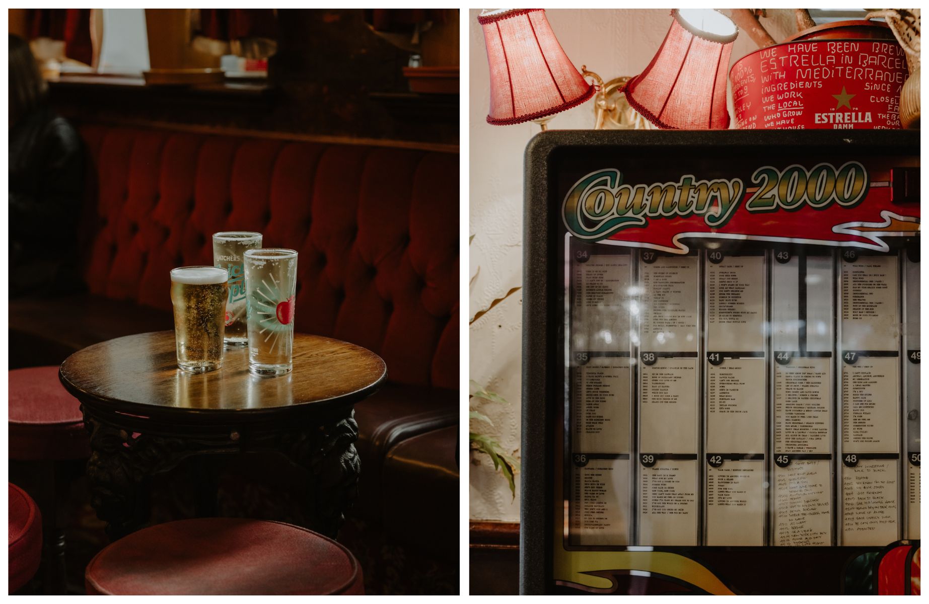 Pints and the old-school jukebox at The Blue Posts on Berwick Street. © Joanna Yee/The MICHELIN Guide
