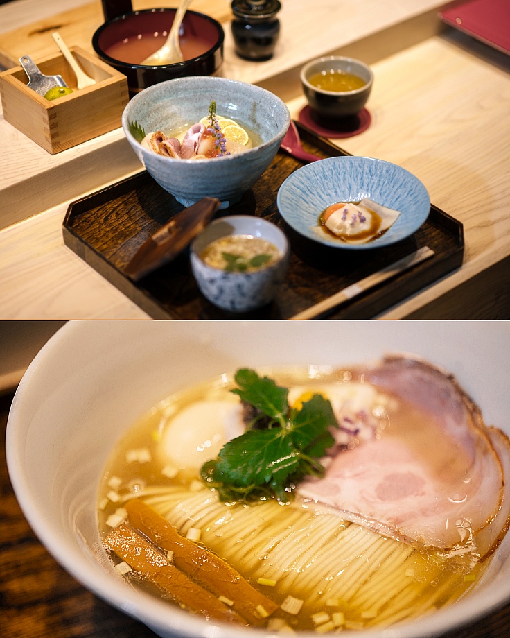 A place that lets diners play with different noodle textures and soup bases in a single ramen experience. (© Anuwat Senivansa Na Ayudhya/The MICHELIN Guide Thailand)