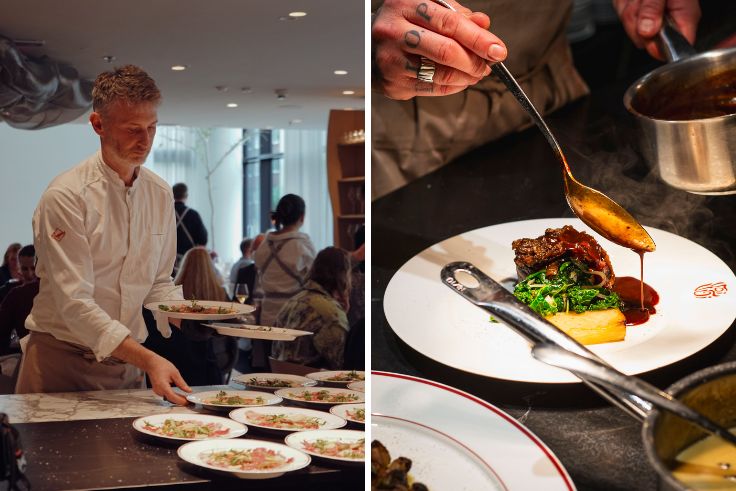 One of the chefs at the pass and putting the finishing touches to a dish (© VÕIVÕI).