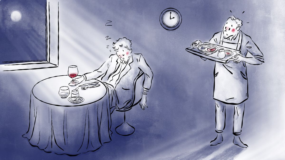 Die Wartezeiten zwischen den Gängen sind manchmal einfach zu lang © Donatelle Liens/Guide MICHELIN