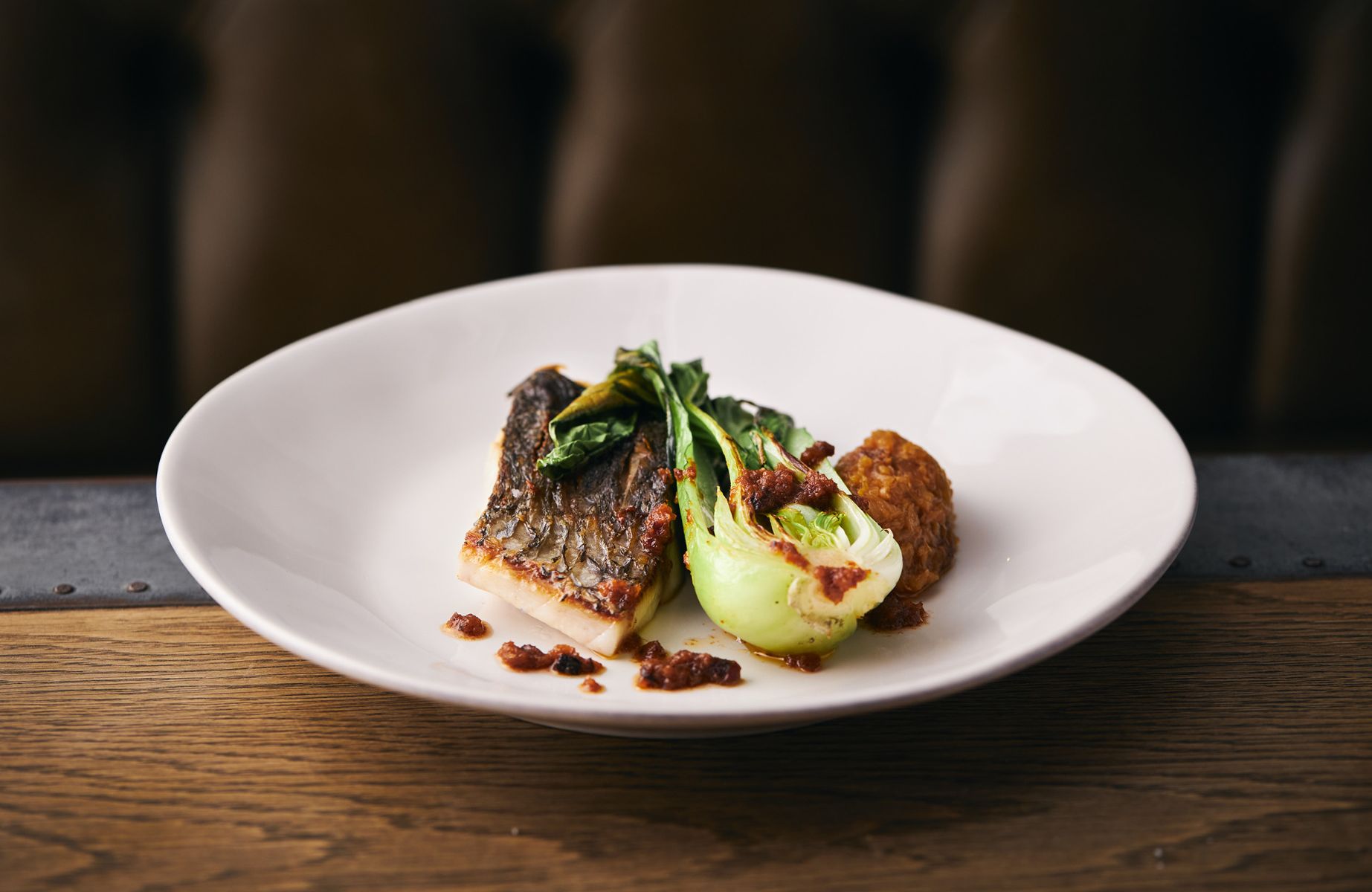 A fish dish from The Oarsman pub in Marlow, awarded a Bib Gourmand for 2026. © Tom Osborne/The Oarsman