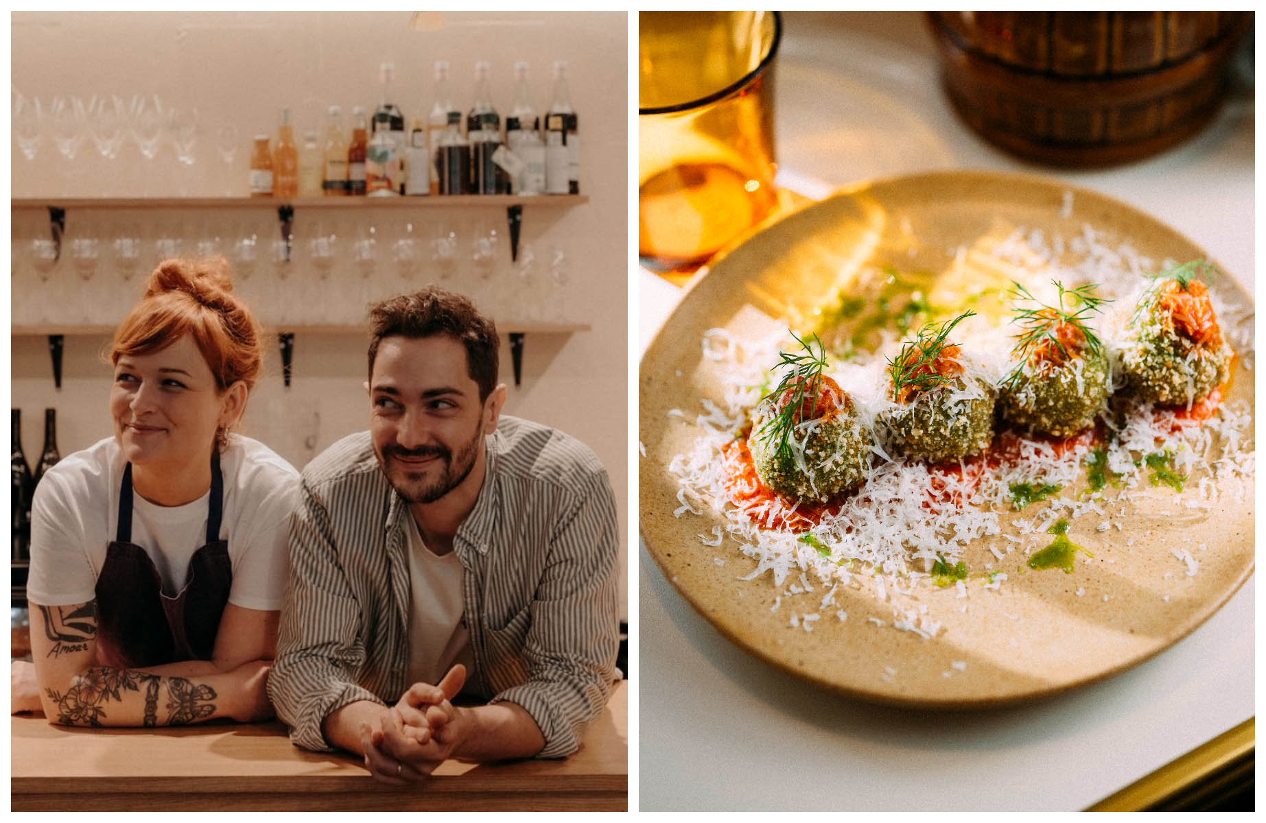 Owners of Tribu restaurant Émilie and Mathieu Desmarest. © Diane Barbier/Bonnie, ©Clément Puig/Tribu