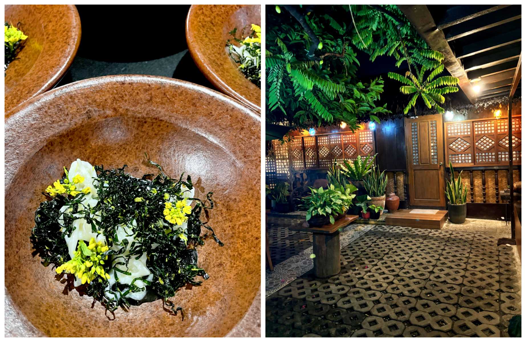 In his intimate garden-side kitchen, the chef serves 10 diners deeply personal, regionally rooted dishes — from lamb dumplings in pork broth to turon with aged banana — turning a childhood bedroom into a memorable dining experience. © Linamnam