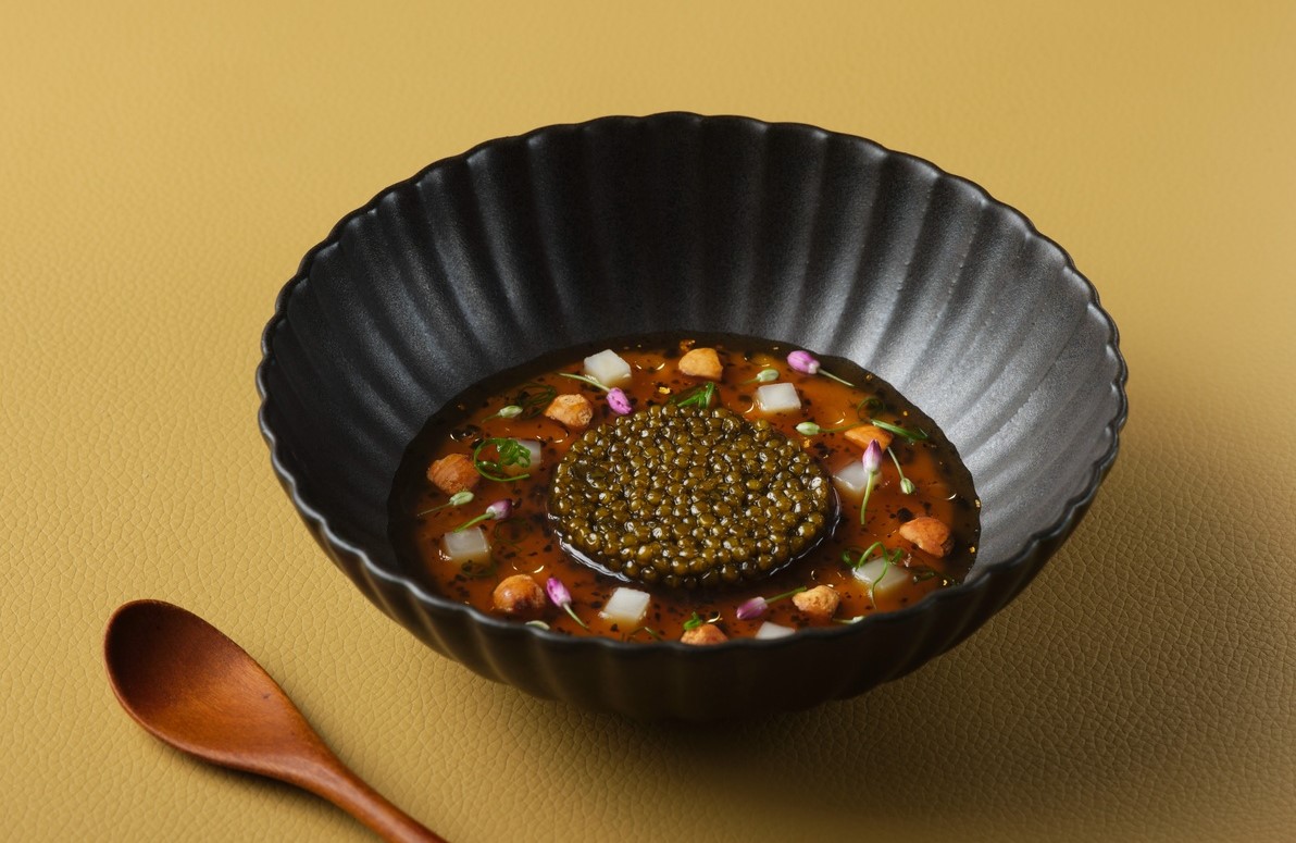 The luxurious celeriac royale at Bonheur, with a generous helping of caviar. © Bonheur by Matt Abé