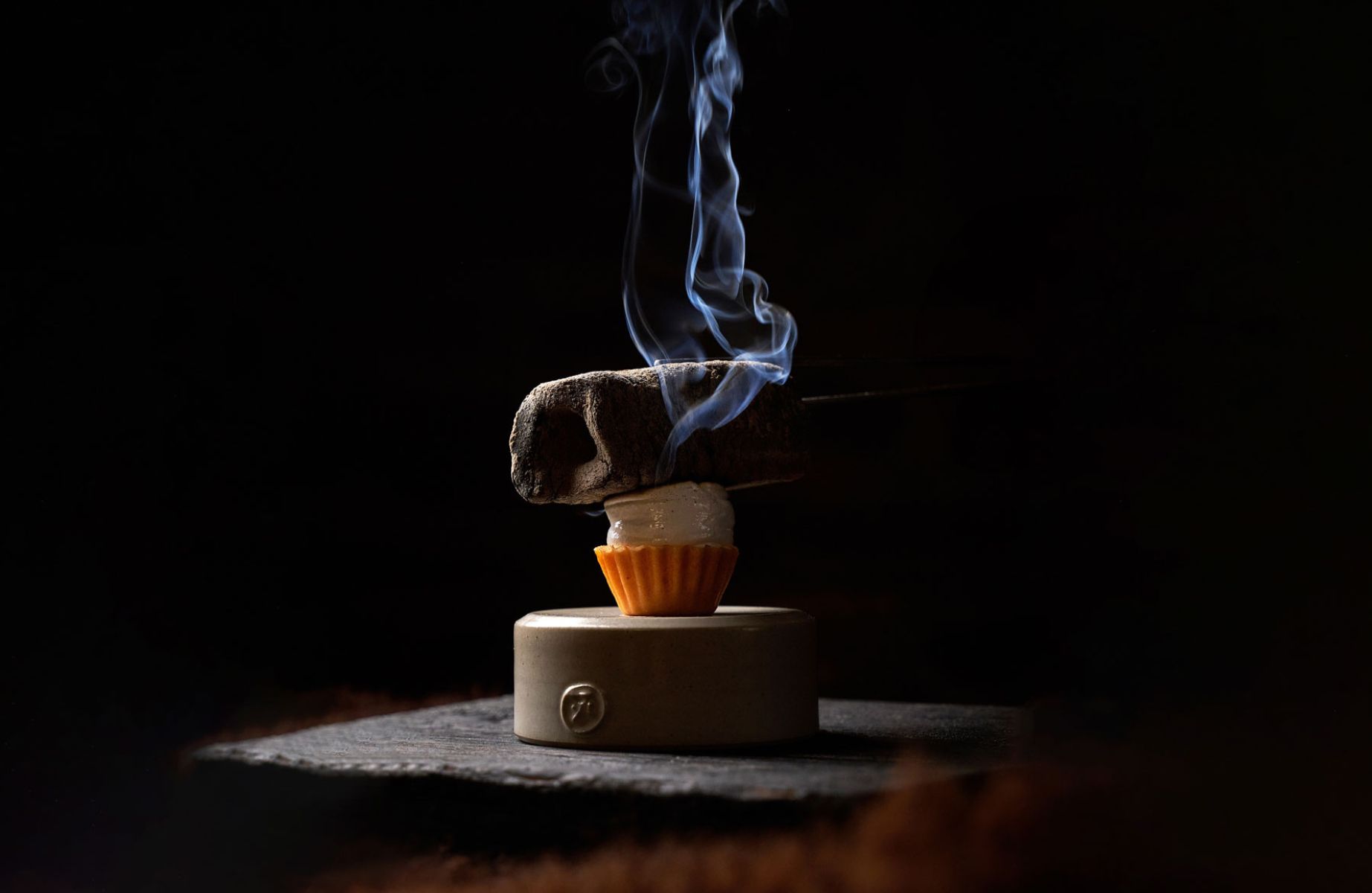 A fittingly dramatic-looking dish from Vraic, a new MICHELIN-Star restaurant for Guernsey. © Dan Burns/Vraic