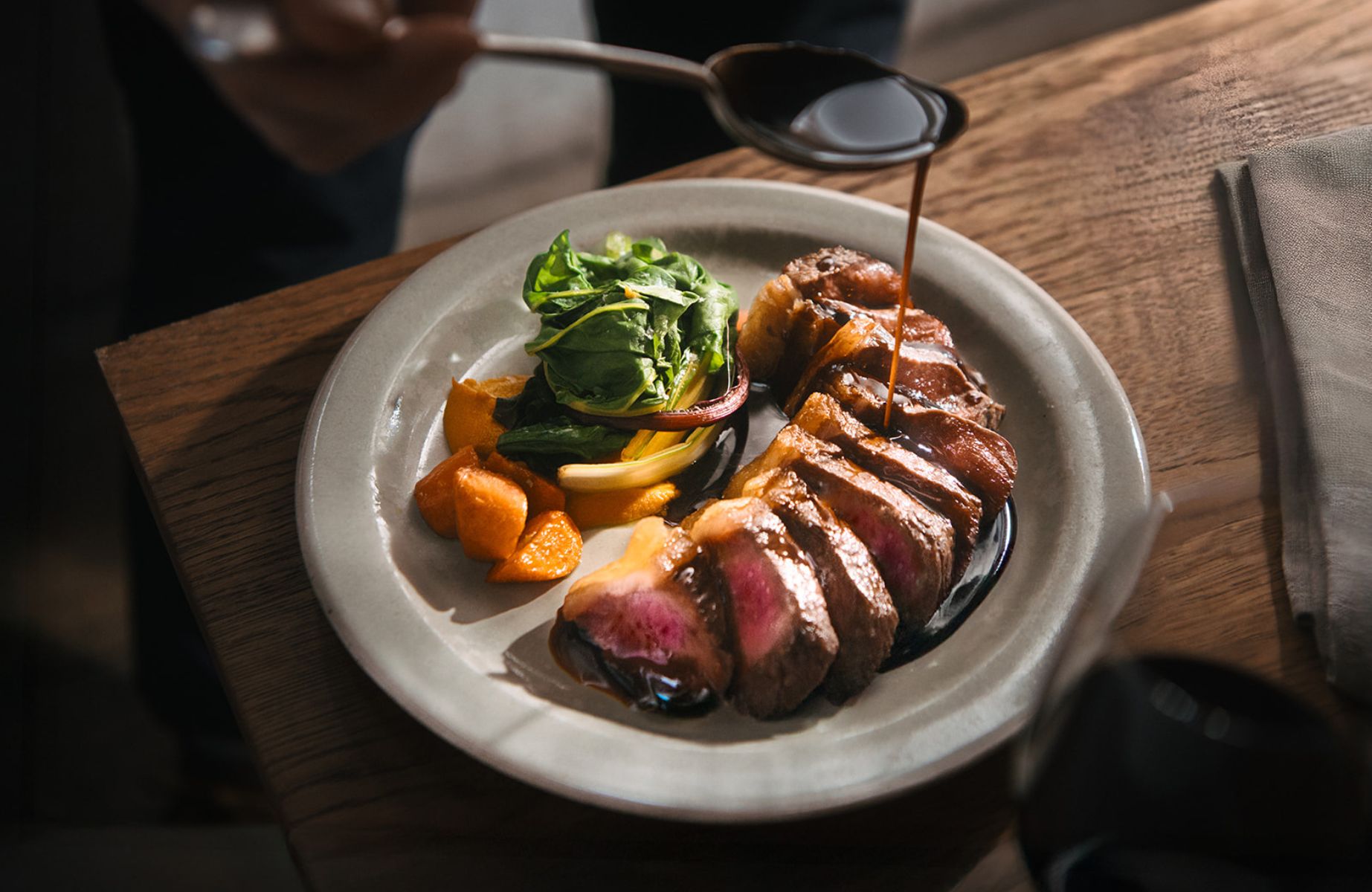 A showcase of the meat raised on The Free Company's own expansive farm. © Christian & Amelia Masters/The Free Company