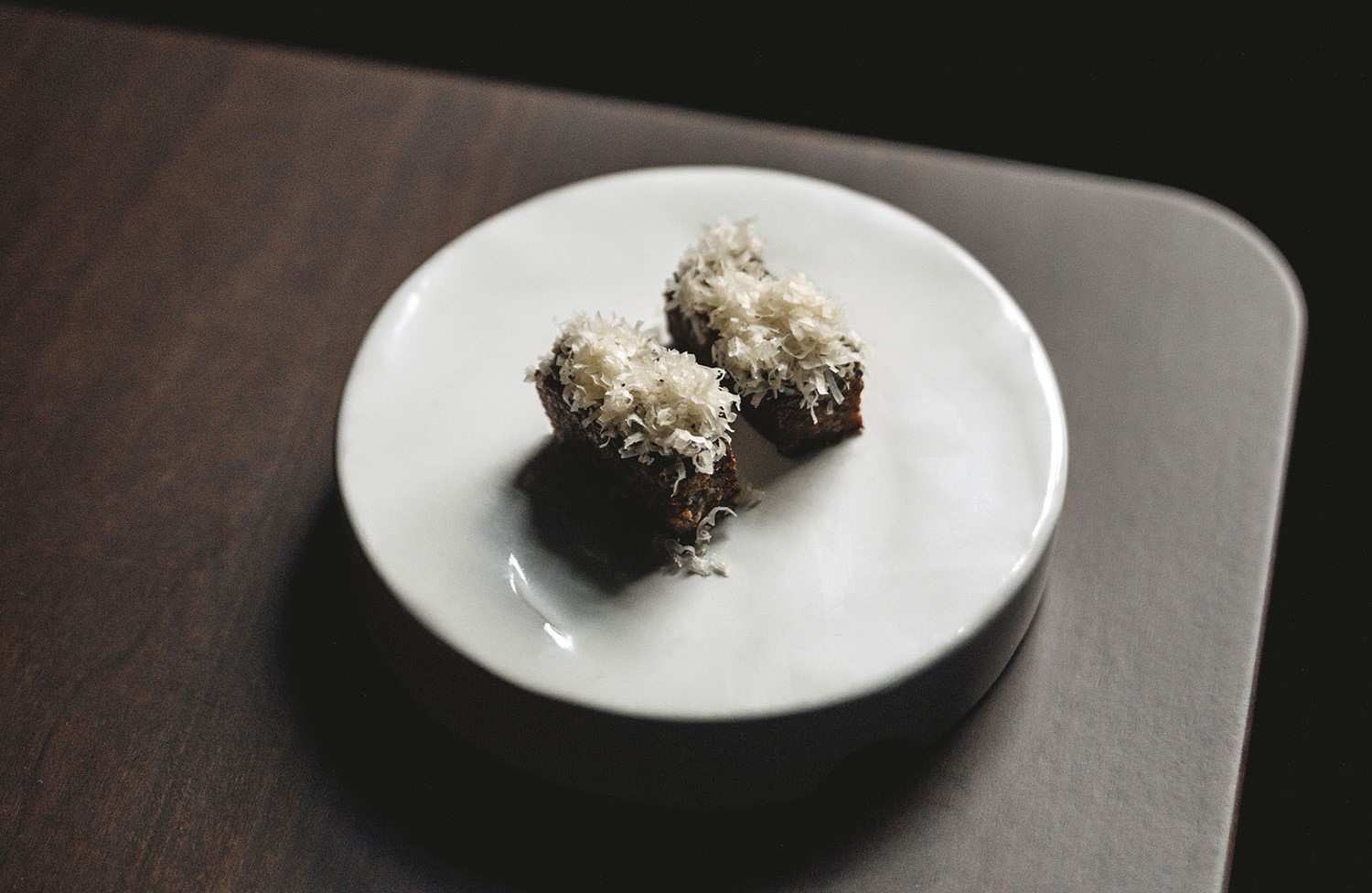 The dripping-fried porridge served as one of the snacks at Killiecrankie House. © Alexander Baxter 2019/Killiecrankie House