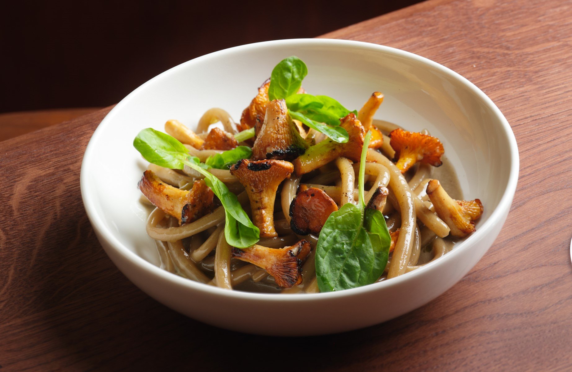 Wild mushroom pici from Mayfair restaurant Labombe by Trivet. © Jodi Hinds/Labombe by Trivet