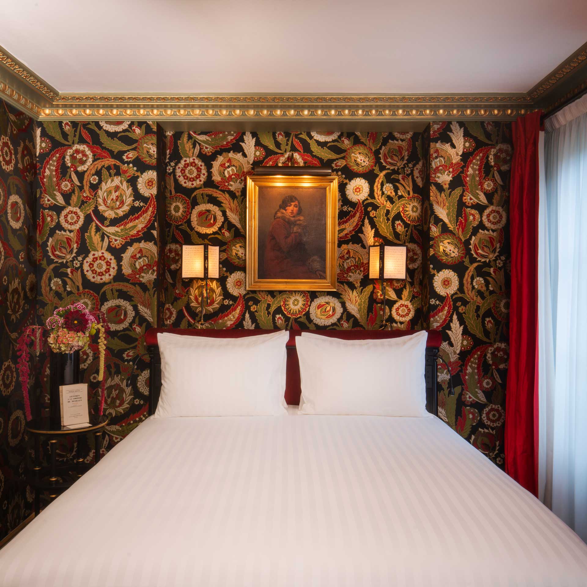 The Anna de Noailles deluxe suite at Maison Proust, named for the poet and novelist, a friend of Marcel Proust. © Courtesy of Maison Proust, Hotel & Spa La Mer
