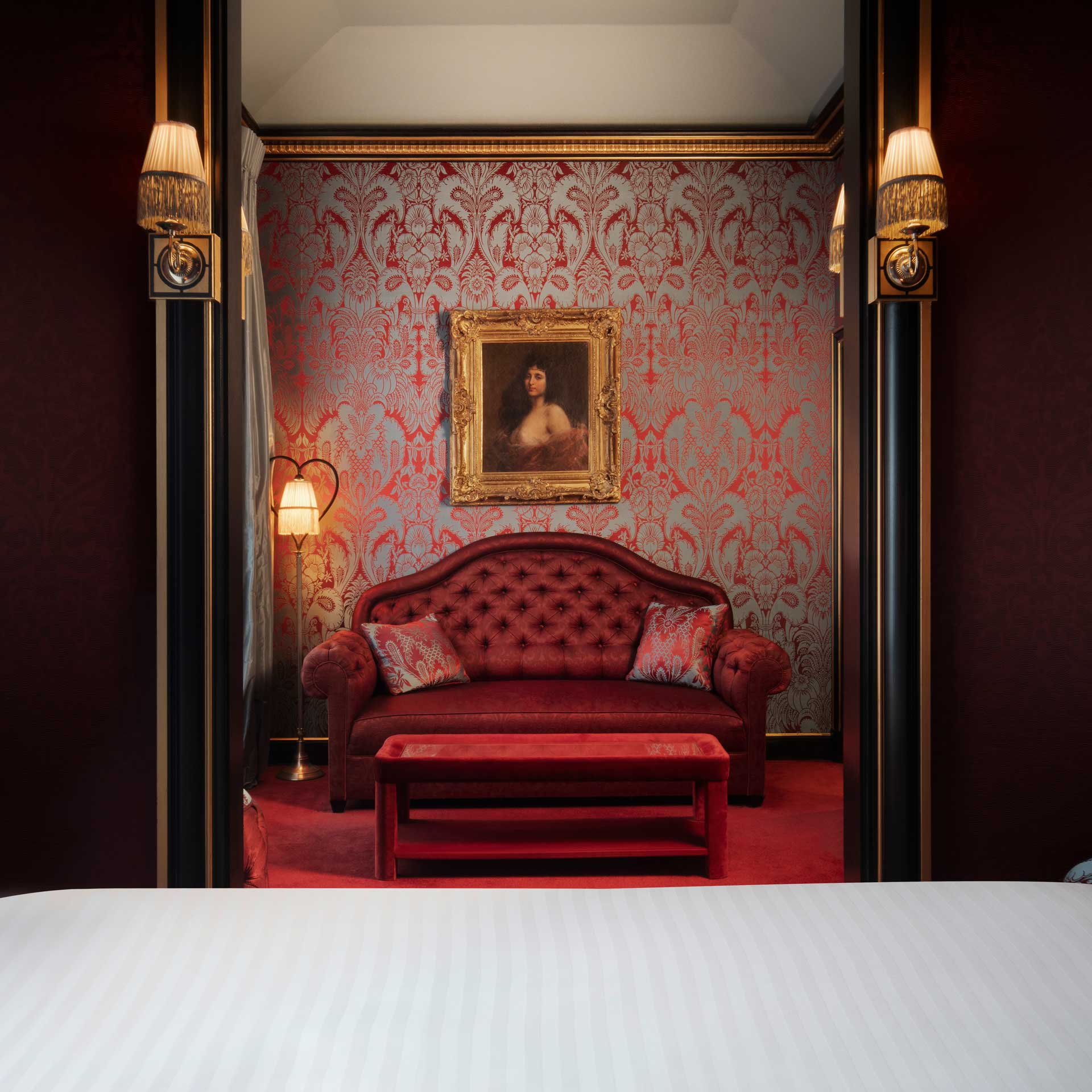 The La Castiglione room at Maison Souquet, one of several junior suites named for famous courtesans.  © Courtesy of Maison Souquet, Hotel & Spa