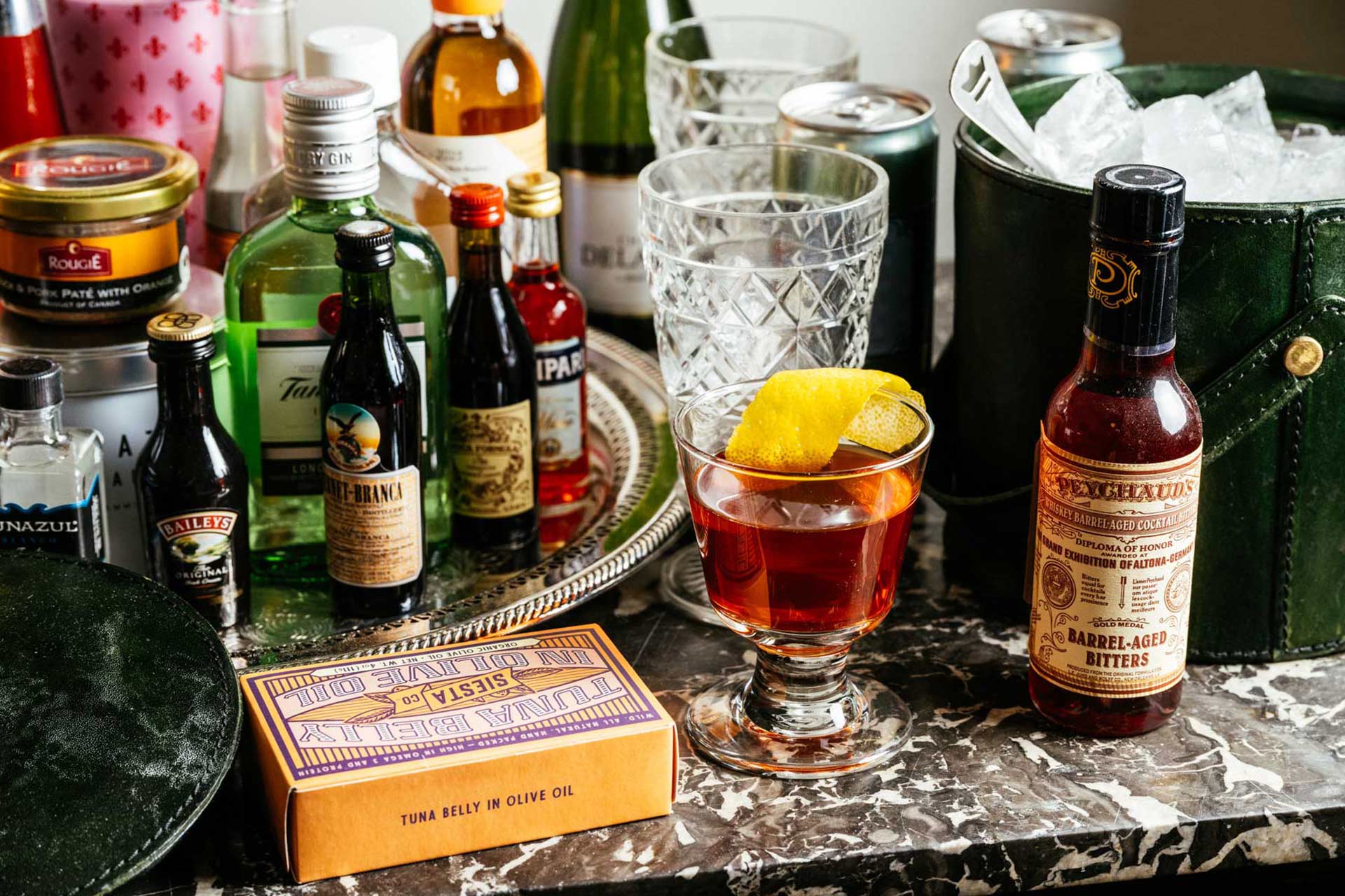 The well-stocked mini bar. © Rush Jagoe/The Celestine