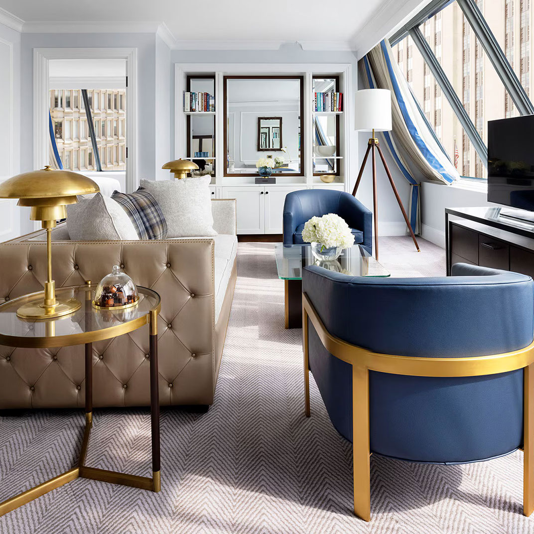 The Langham gives a polished restoration to a historic bank building in the Financial District. © Langham Boston