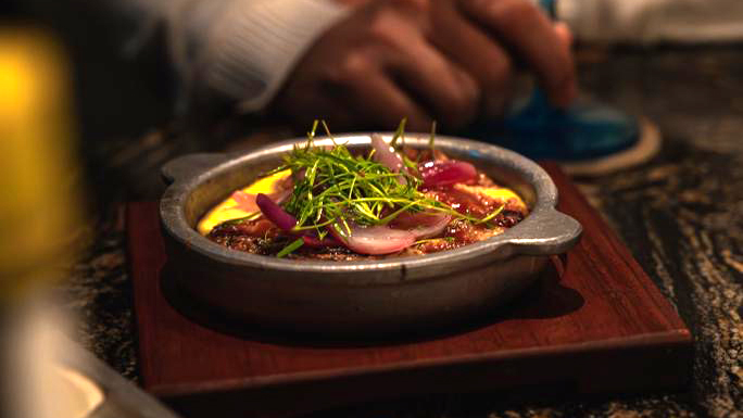 Provoleta avec confiture de poivrons fumés au restaurant República del Fuego. © República del Fuego