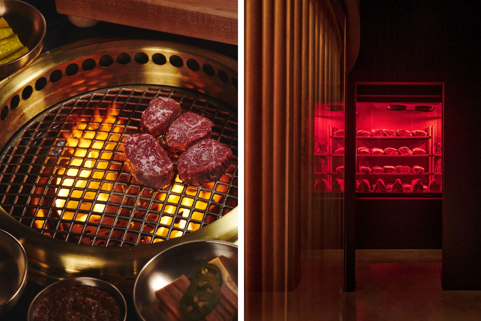 Cooking the Butcher's Feast and the impressive meat locker at Cote Miami. © COTE/Cote Miami