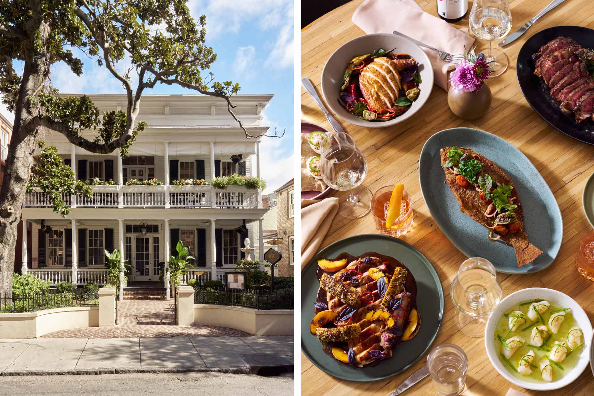 The 1890s residence of Husk and dish spread. © Cameron Wilder /Husk