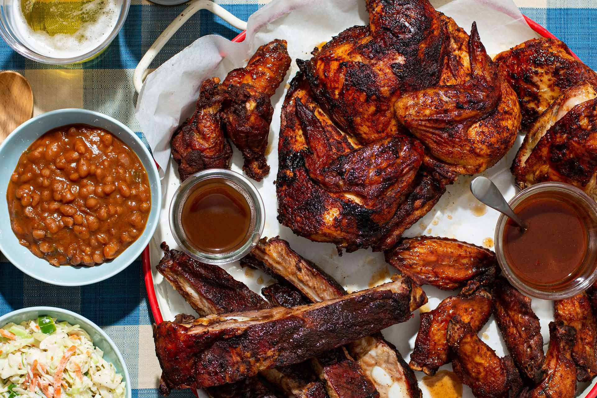 BBQ ribs, wings and sides. © Rodney Scott's BBQ/Rodney Scott's BBQ