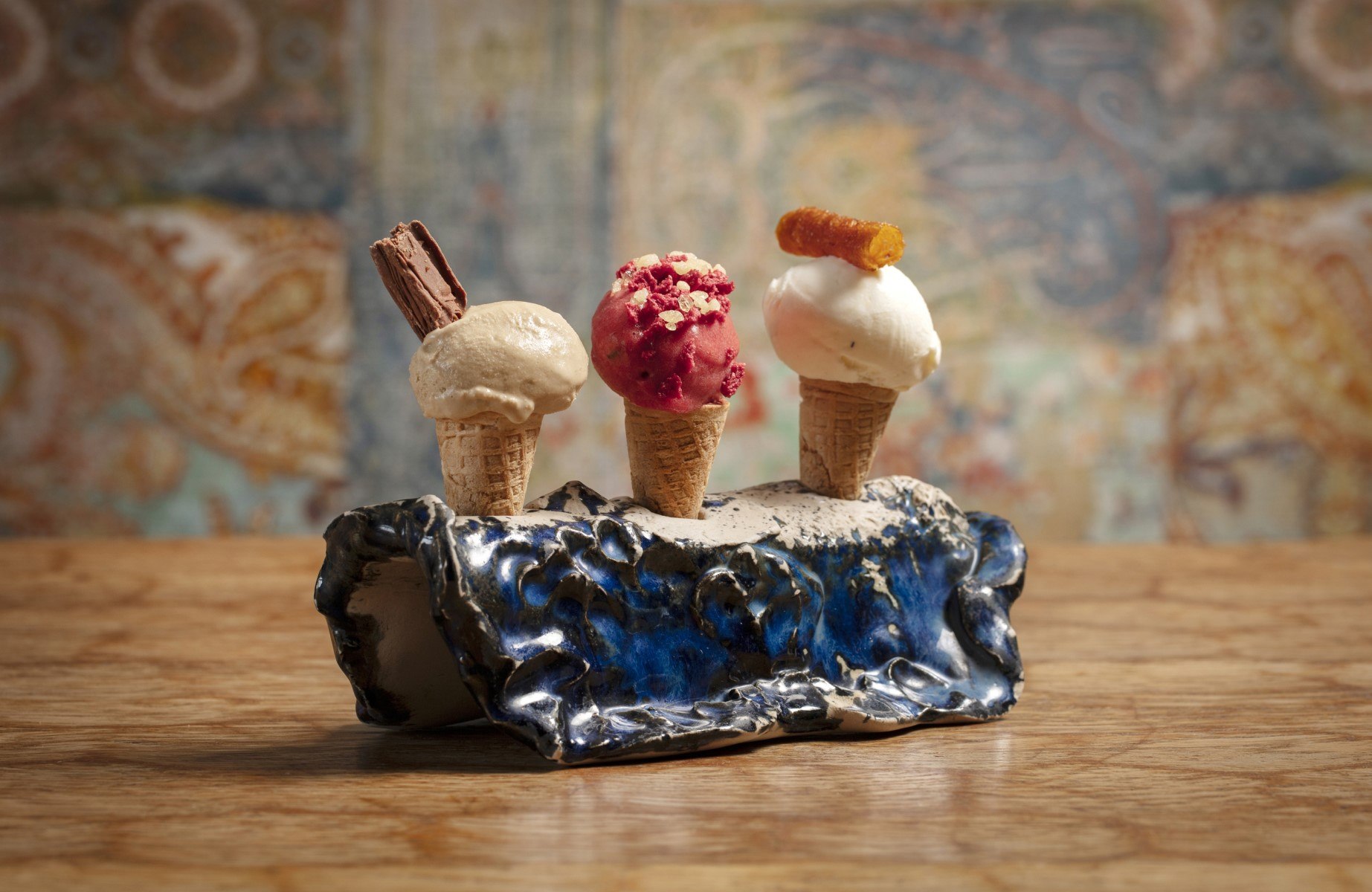 A trio of mini ice creams from The Star Inn at Harome. © John Carey/Star Inn at Harome