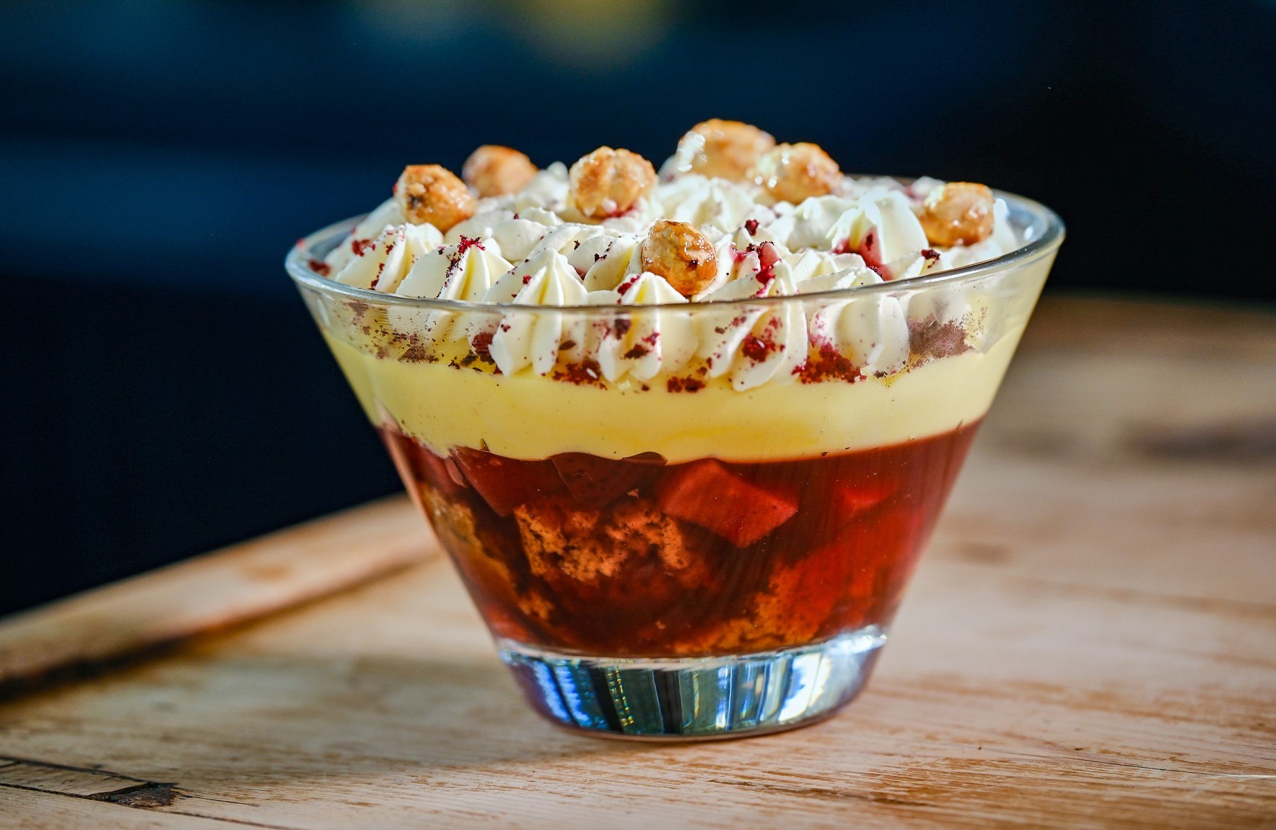 The ever-so-inviting trifle from the MICHELIN-Starred Pipe and Glass. © Tony Bartholomew/Pipe and Glass