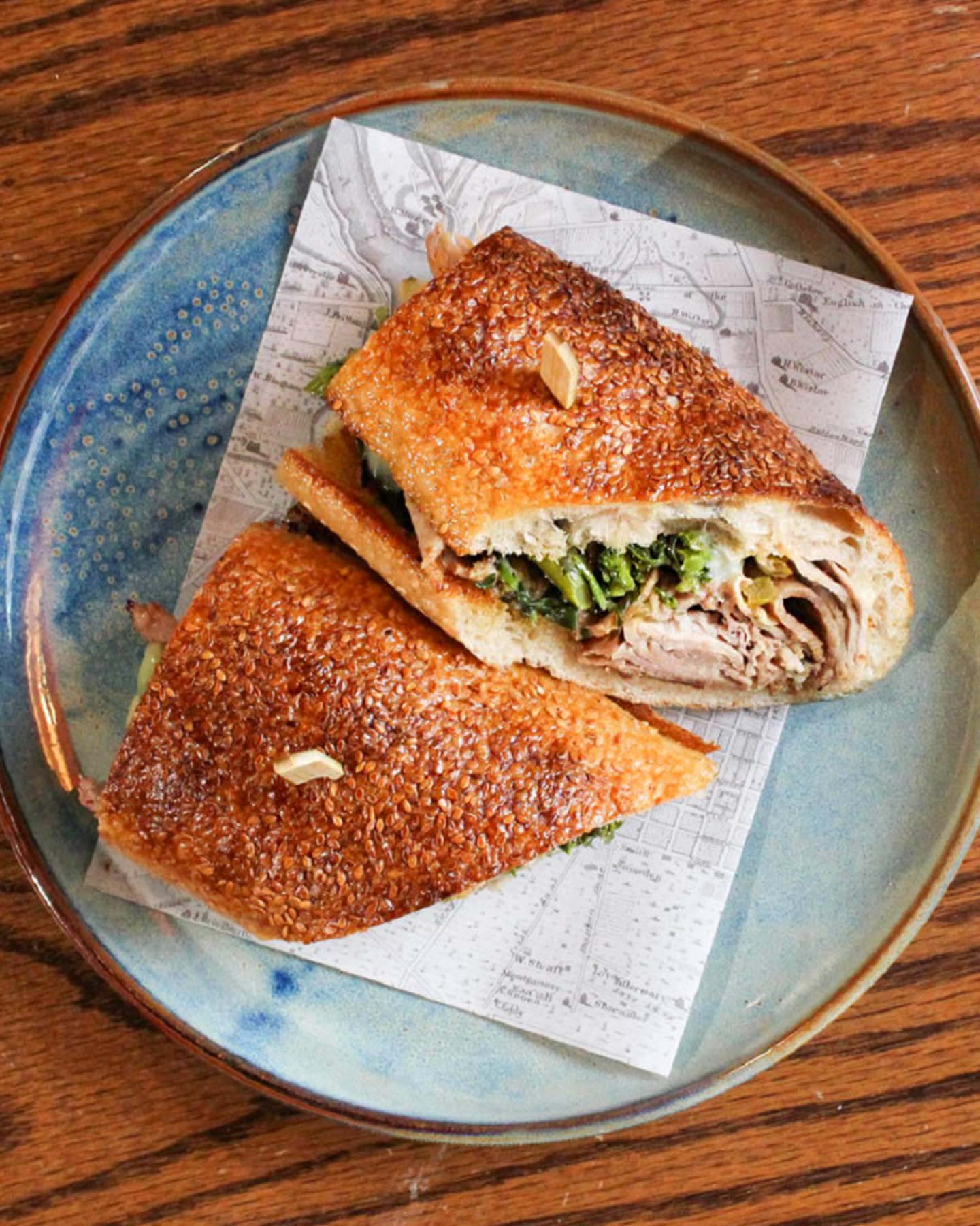 High Street's signature roasted pork sandwich is an elevated riff. © High Street/High Street