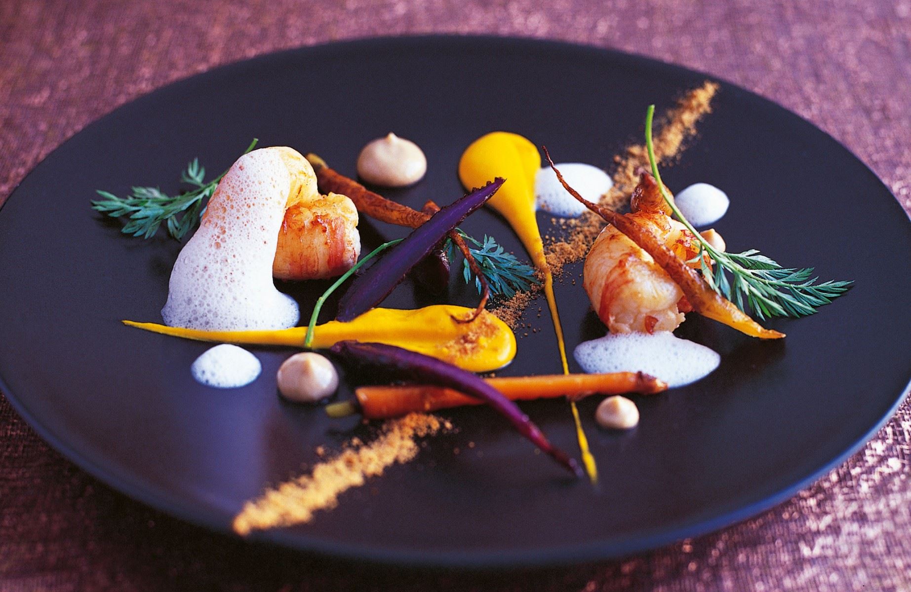 Colourful cooking from Le Champignon Sauvage, Cheltenham's long-standing MICHELIN-Star restaurant. © Le Champignon Sauvage