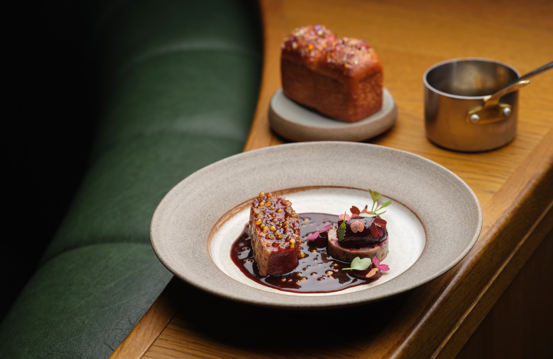 A flavour-packed dish of Sladesdown duck from Skof in Manchester. © Cristian Barnett/Skof