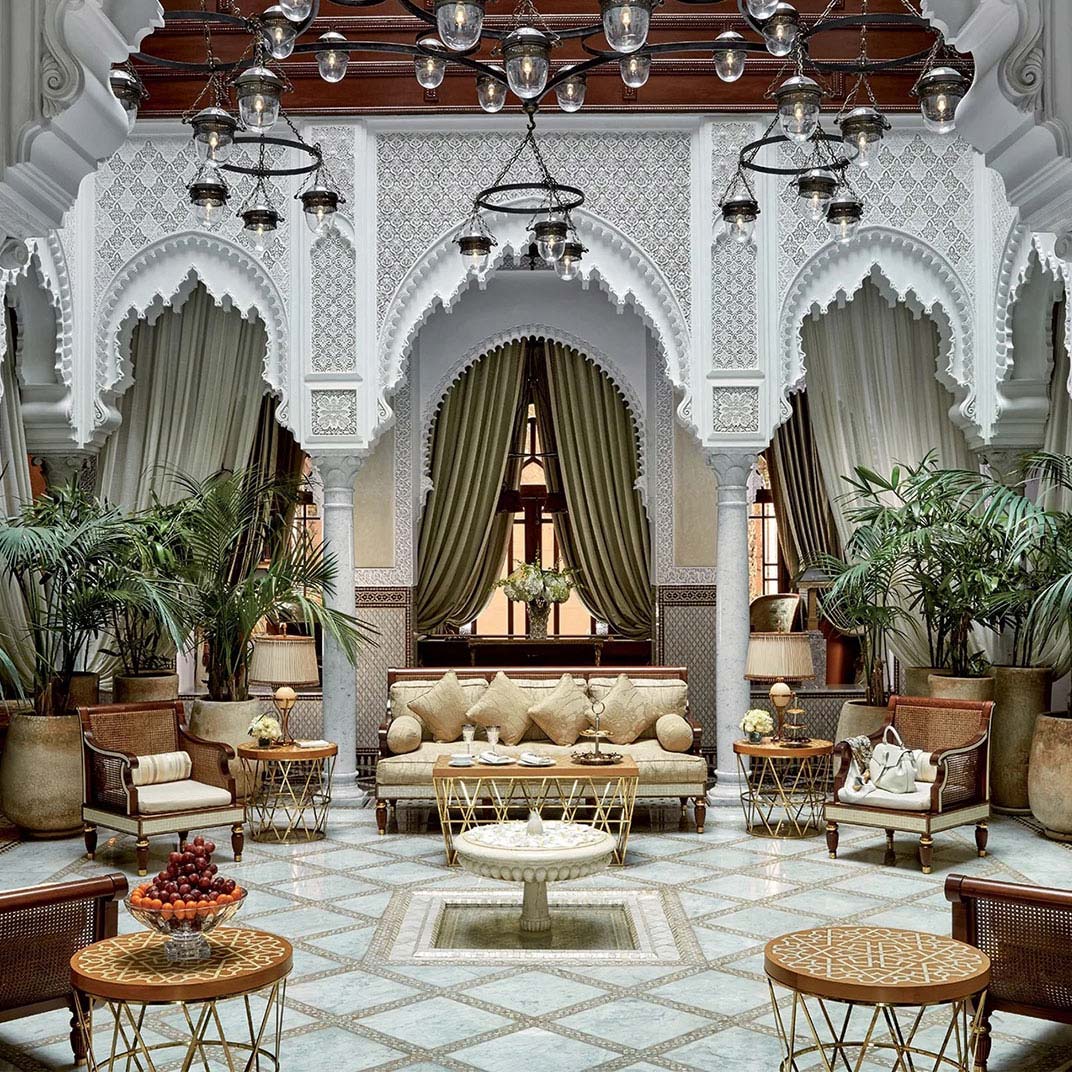 Commissioned by King Mohammed VI with no budget limit, the estate is essentially a live-in gallery of Moroccan craftsmanship and royal hospitality. © Royal Mansour Marrakech