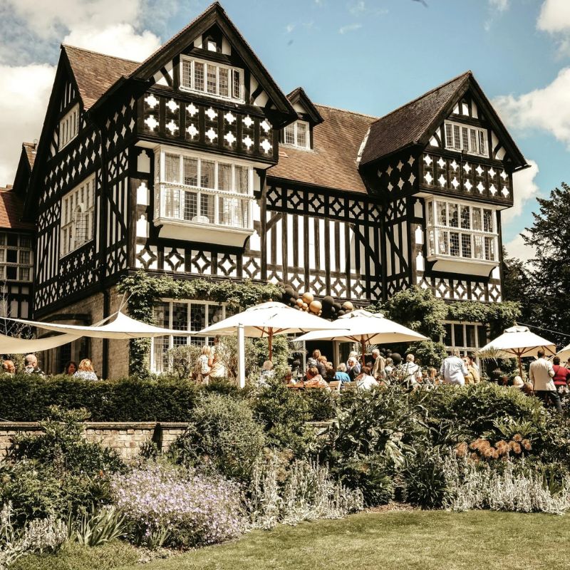 The faux-Tudor design at HIGHFIELD, which hides a more flamboyant interior. © HIGHFIELD