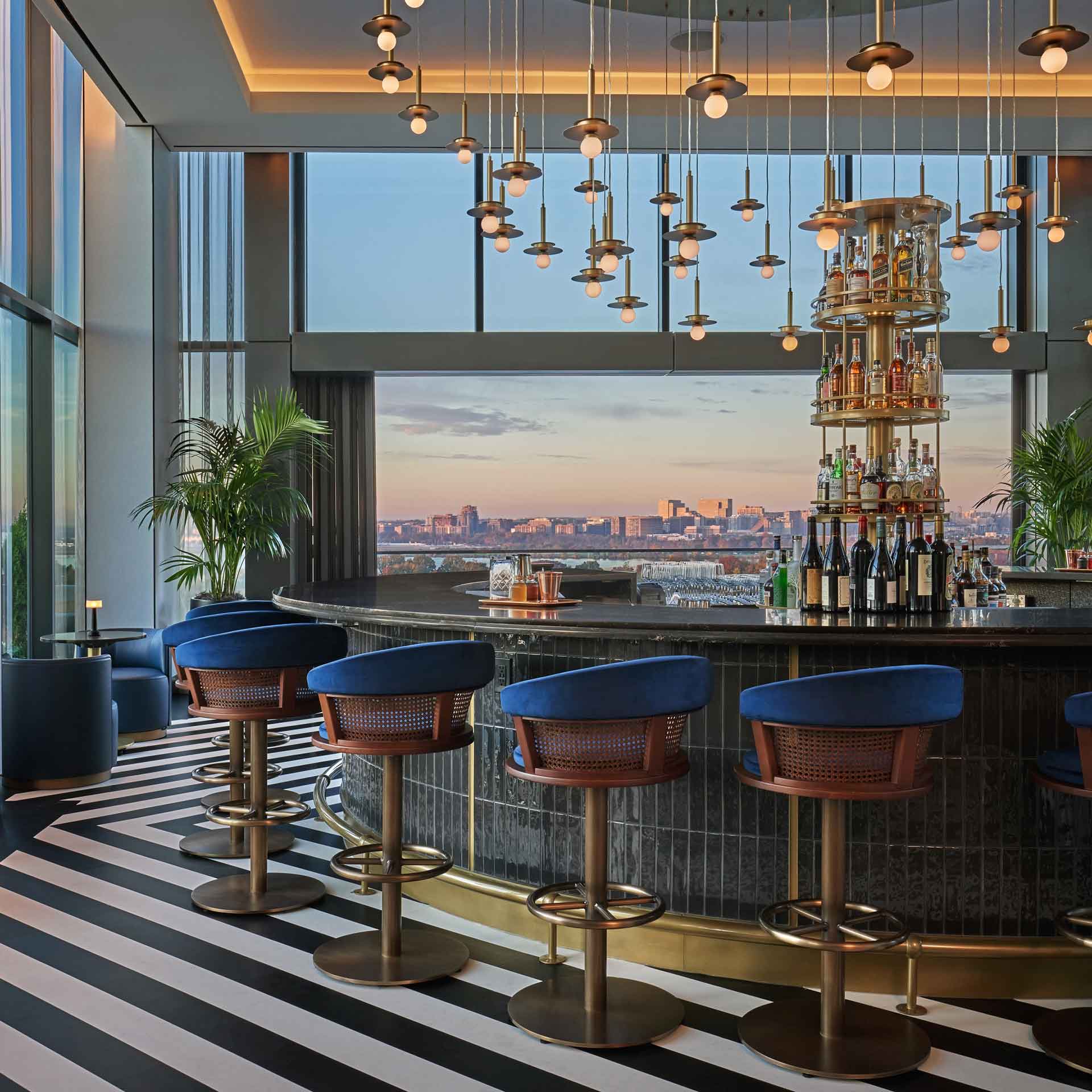 The Moonraker bar at the top of the Pendry. © Pendry Washington