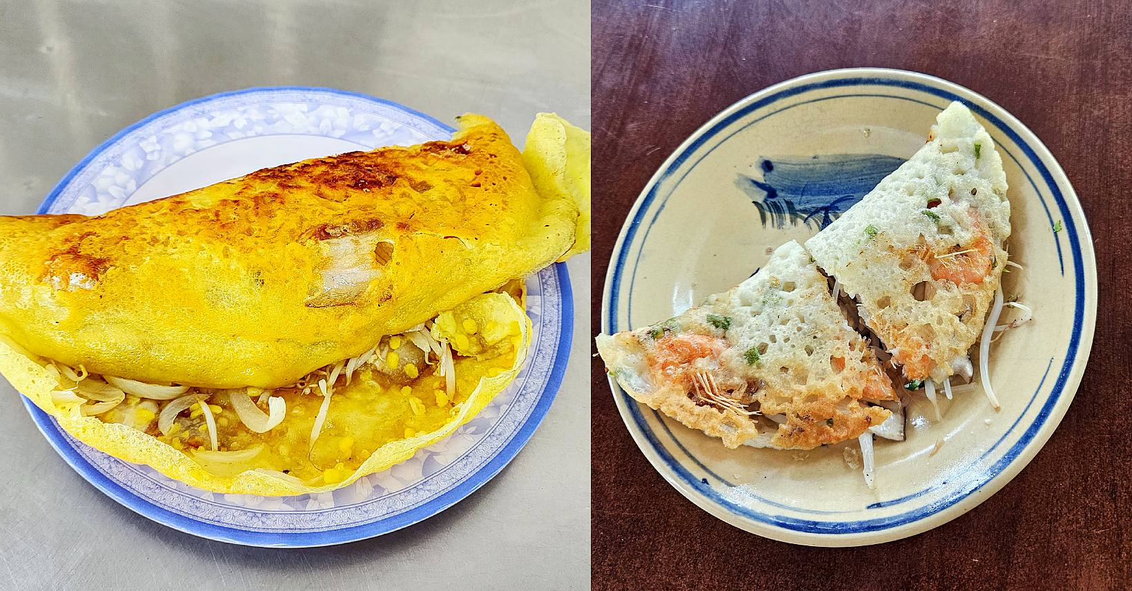 Golden crispy Vietnamese crepe from Bánh Xèo 46A in Ho Chi Minh City and Bánh Xèo 76 in Da Nang. © The MICHELIN Guide
