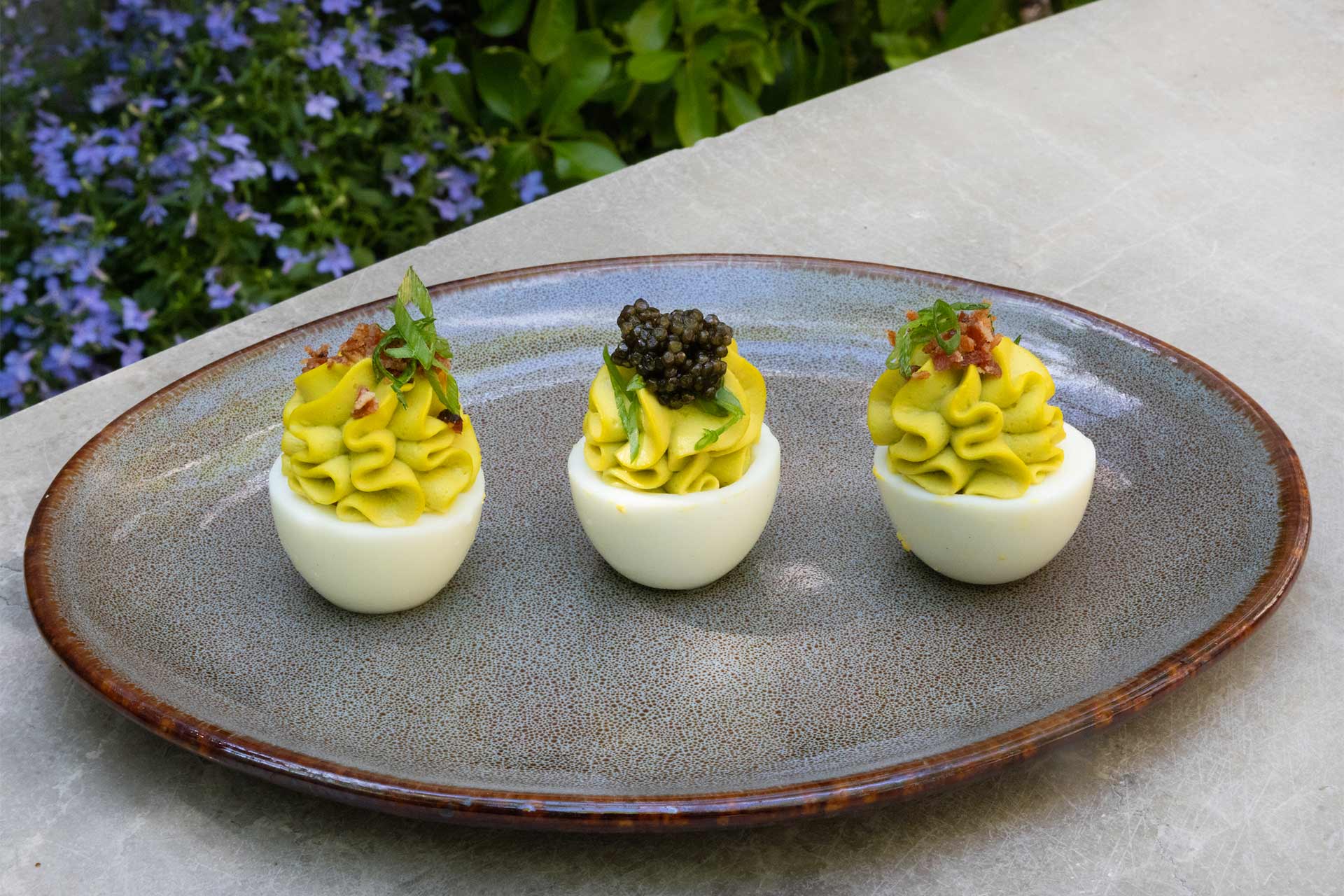 Apéro's deviled eggs takes their cue from classic oeufs mimosa. © Corbin Goldstein/Apéro